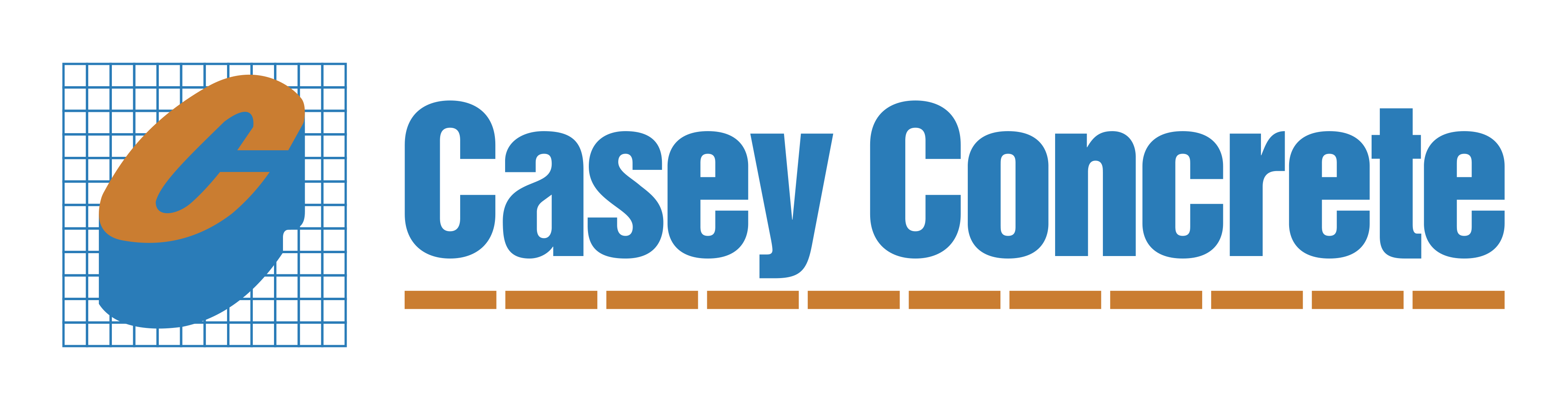 Casey Concrete Logo White